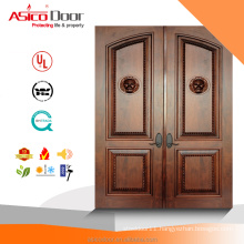 UL listed 20 minutes natural veneer finished solid core flush wooden fire rated door